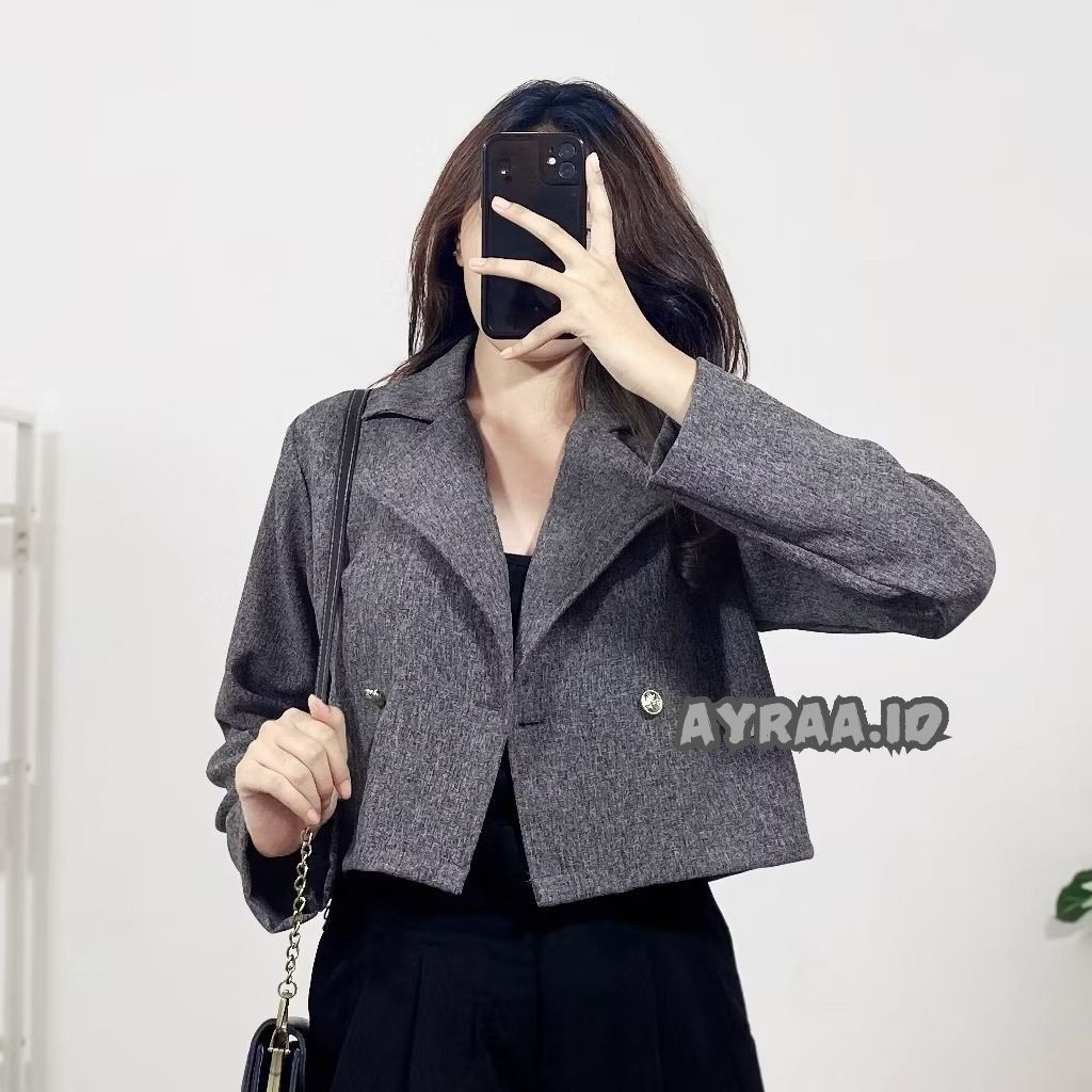 Jual Rafela Crop Blazer Blazer Wanita Blazer Formal Outer