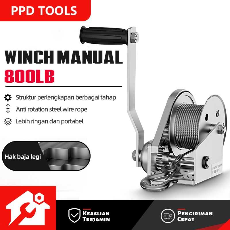 Jual PPD TOOLS Winch Manual, Winch Cranked Hand, Small Household Manual ...