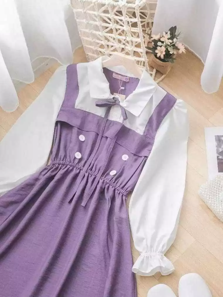 Tampilan keseluruhan gamis Reyna Dwaf Style