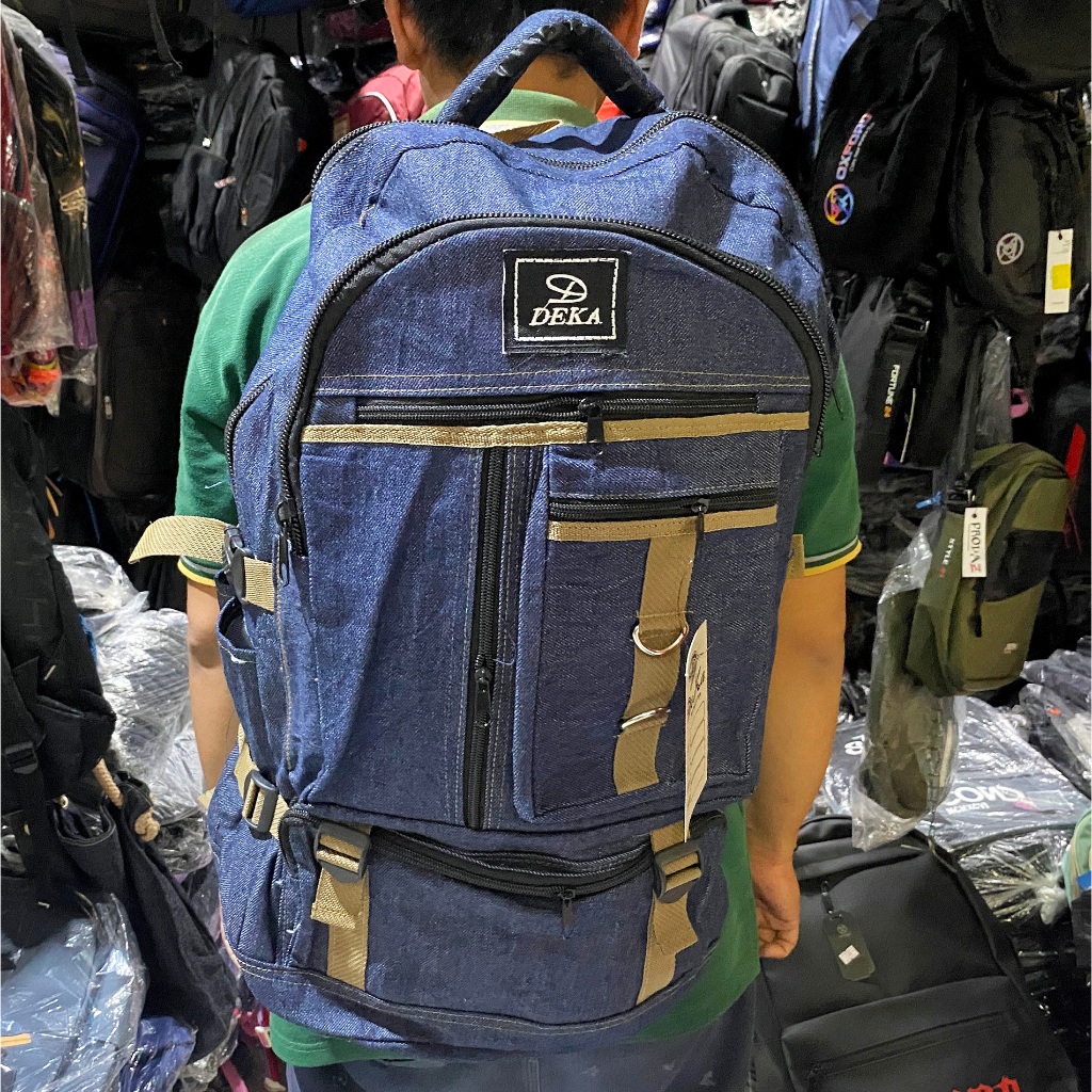 Jual Deka Ransel Super Jumbo Tas Gunung Jeans Ring D | Shopee Indonesia