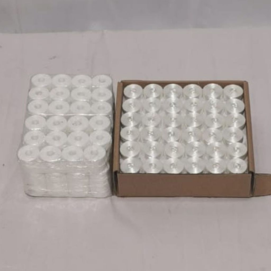 Jual Benang Sepul Jadi / Spool jadi / Sekoci jadi Warna Putih / Putih ...