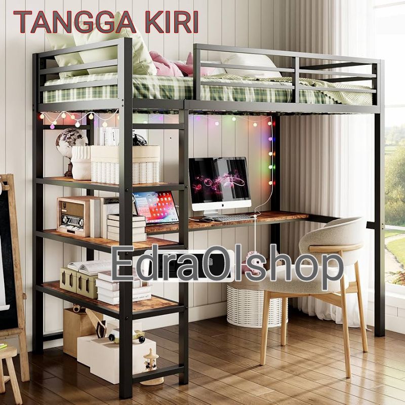Jual Dipan Tingkat Atas Mezzanine besi Rak Meja Ranjang Loftbed ukuran ...