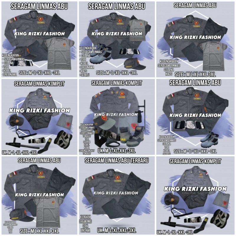 Jual SERAGAM LINMAS ABU ABU/SERAGAM LINMAS TERBARU/LINMAS ABU ABU ...