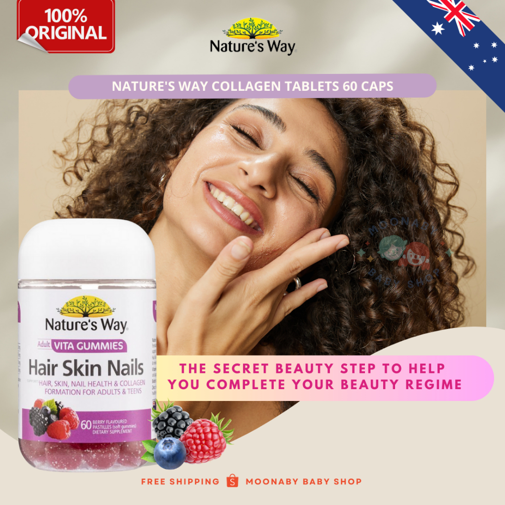 Jual Exp 12/2025 Nature's Natures Way Vita Gummies Adult Hair Skin Nail ...