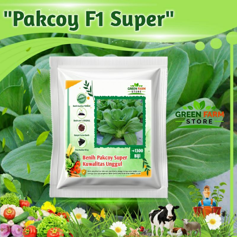 Benih Sawi Pakcoy Super F1 Tahan Virus (1300biji)