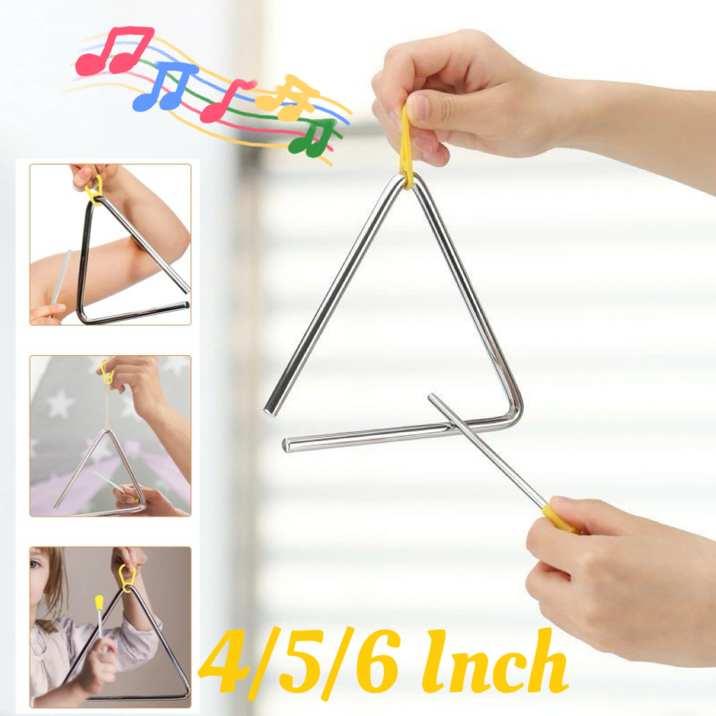 Jual 4/5/6 Inci Triangle Alat Musik Mainan Alat Musik Sensorik Bayi ...