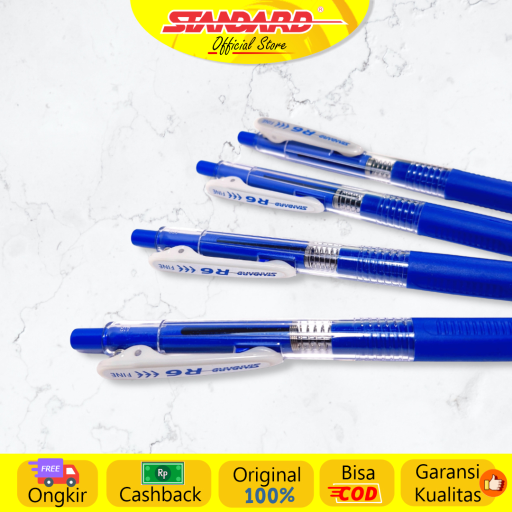 Standard - Pulpen R6  ( Alat Tulis / Pen / Ballpoint / Pena ) (9)