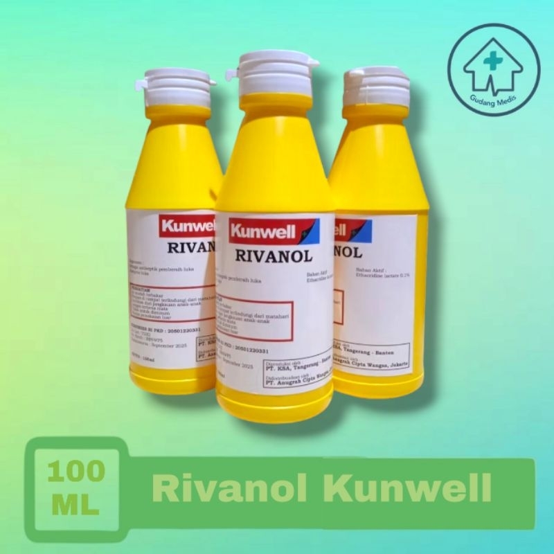 Jual Rivanol Kunwell 100ML Cairan Antiseptik Rivanol Kunwell | Shopee ...