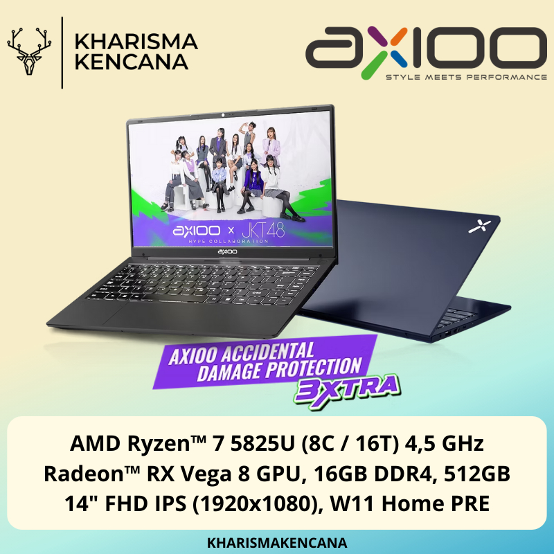 Jual AXIOO HYPE 7 amd X7-2 RYZEN 7 5825U 8GB 512GB 14