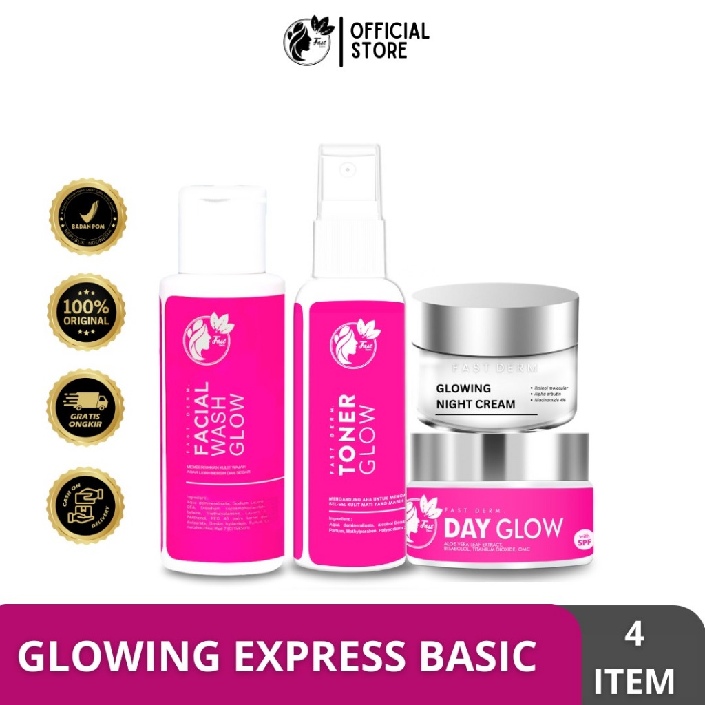 Jual Fast Derm Paket Glowing Express Basic (NEW) | Shopee Indonesia