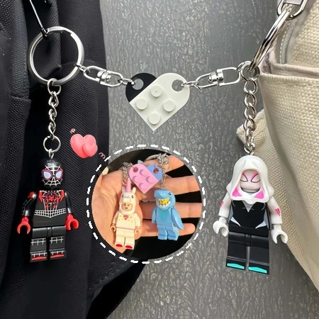 Jual 【Ready】2Pcs Merge Matching LEGO Keychain | Minifigure Keychain ...