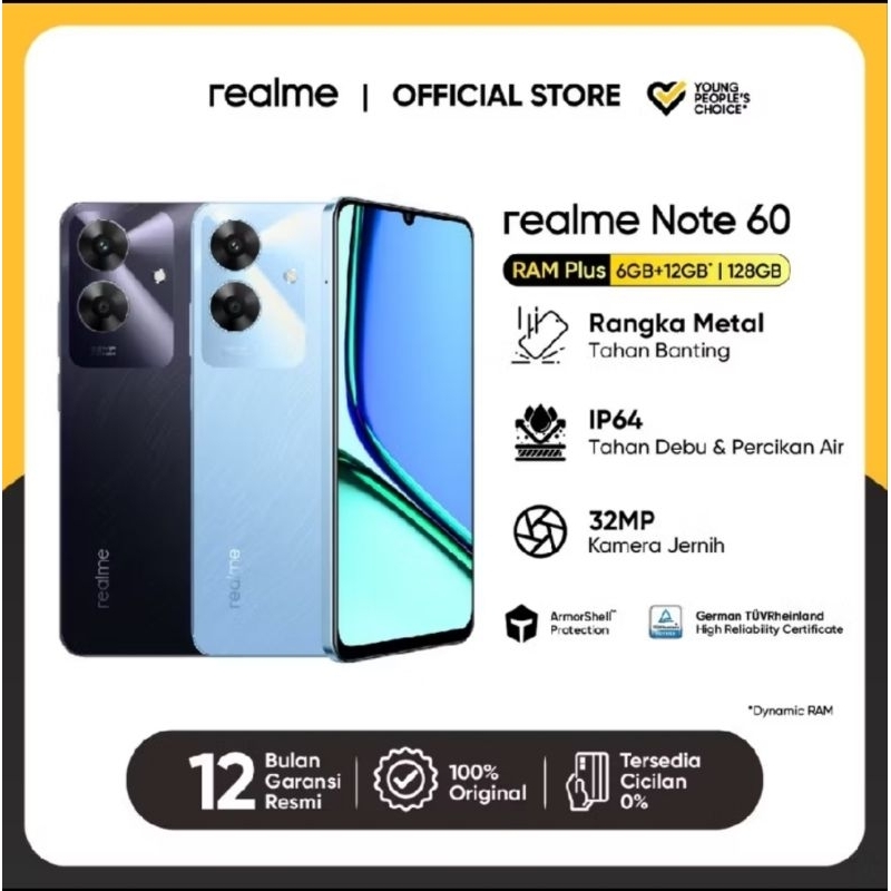 Jual Realme Note 60 6/128 Garansi Resmi | Shopee Indonesia