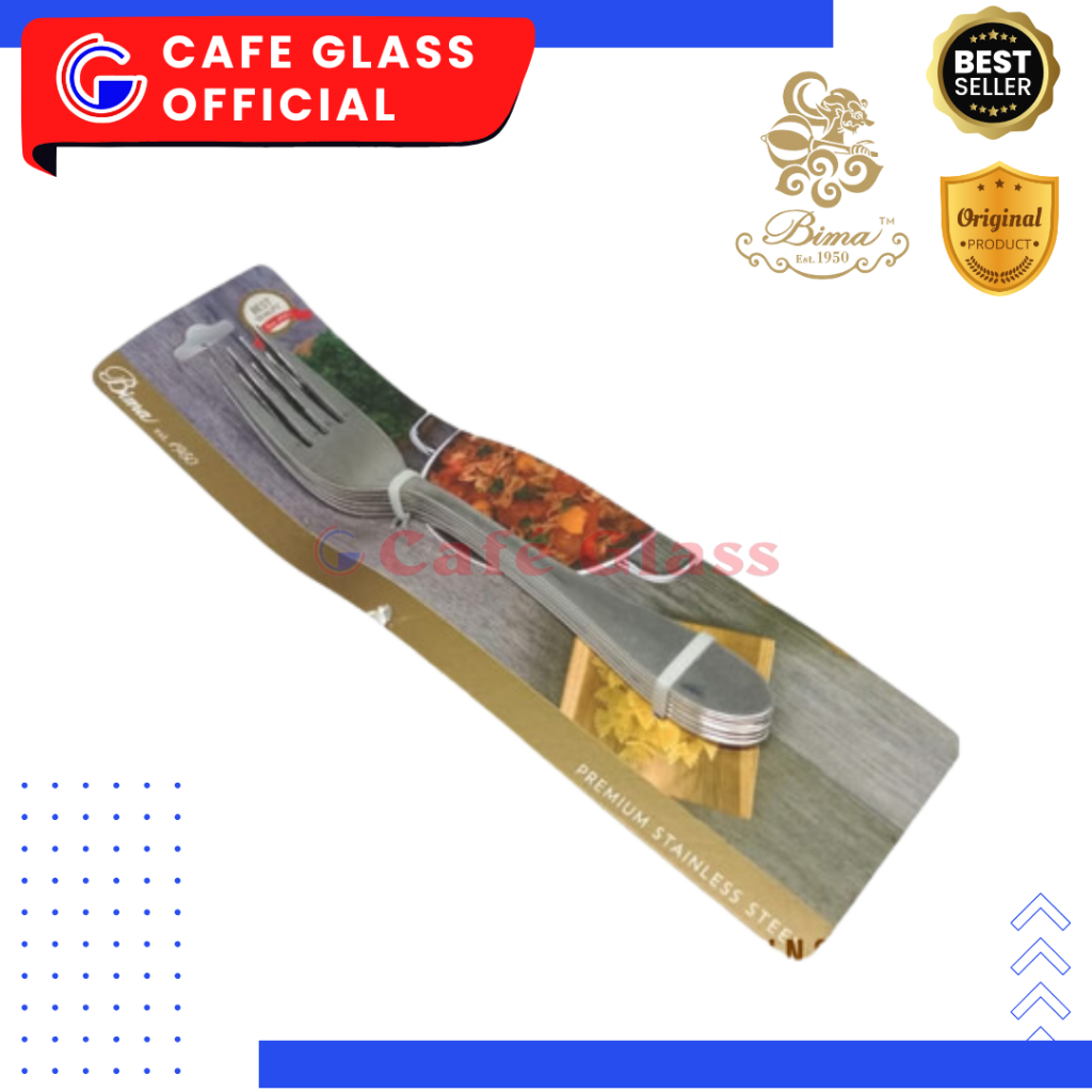 Garpu Makan Stainless Isi 6 - Dinner Fork Hotel  - Garpu Bima Rhino Rh-002Np