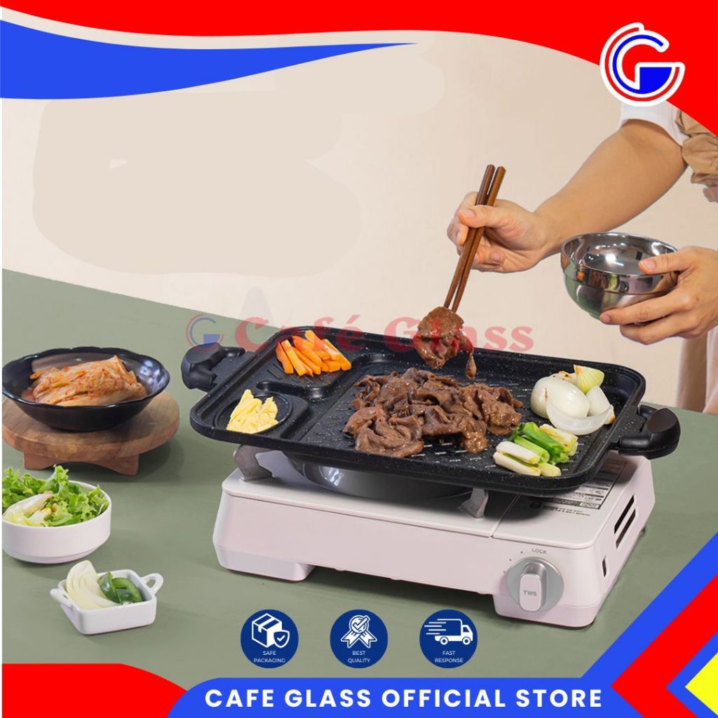 Grill Pan Premium / Ceramic Coating Lubang Minyak / Alat Panggang Serbaguna Anti Lengket - Askp-01