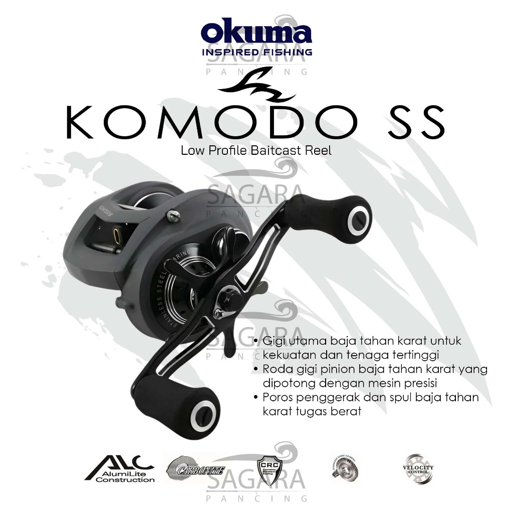 harga reel okuma komodo ss Jual Reel Okuma Komodo SS KDS-364 | KDS-463 Reel BC Reel Bait Casting