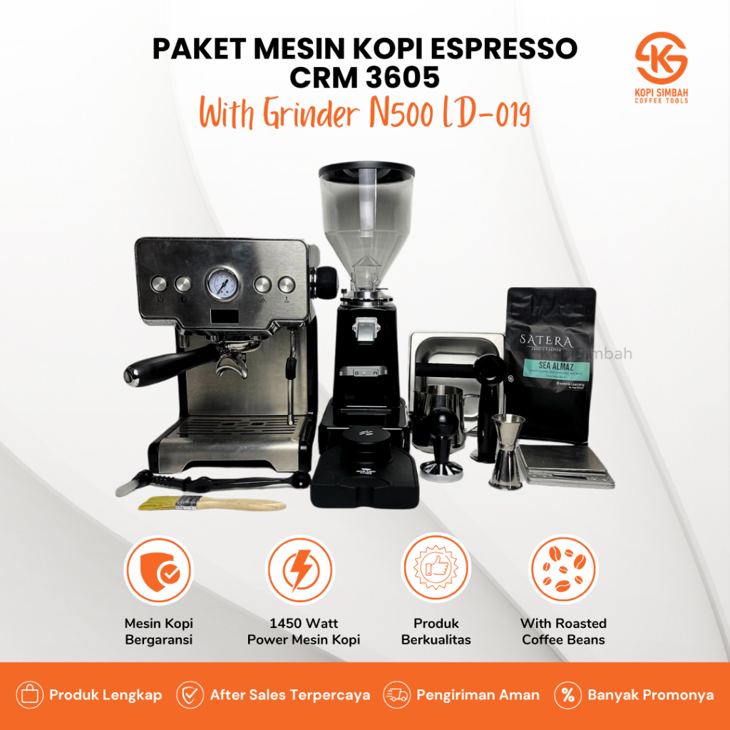 Jual Paket Mesin Kopi Espresso & Grinder Kopi Bergaransi Coffee Machine