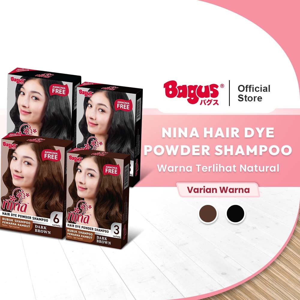 Jual Bagus Nina Hair Dye Powder isi 3 Sachet Cat Rambut Pewarna Rambut ...