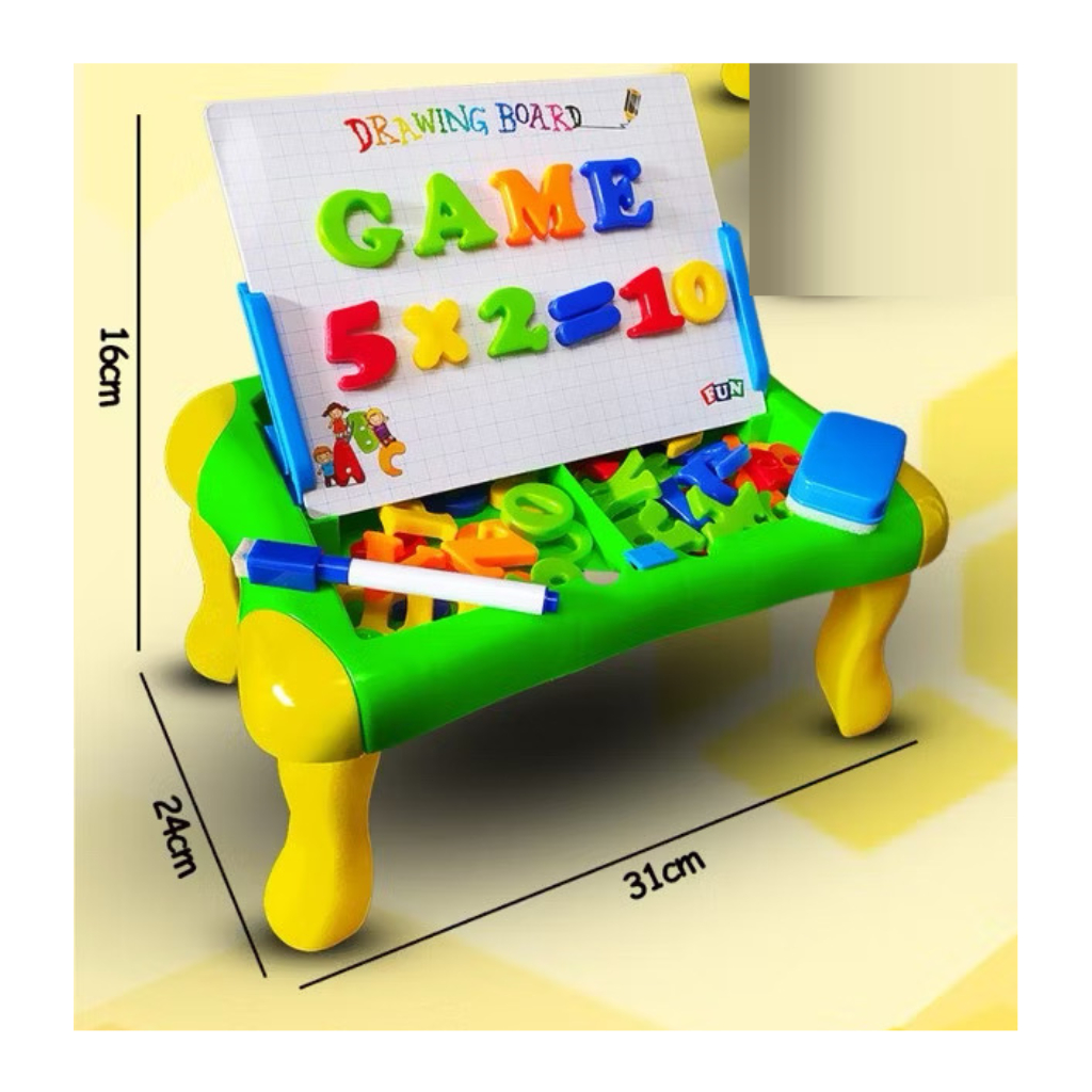 Jual Mainan Edukasi Drawing Board Magnetic Learning Case 2 in 1 Papan ...