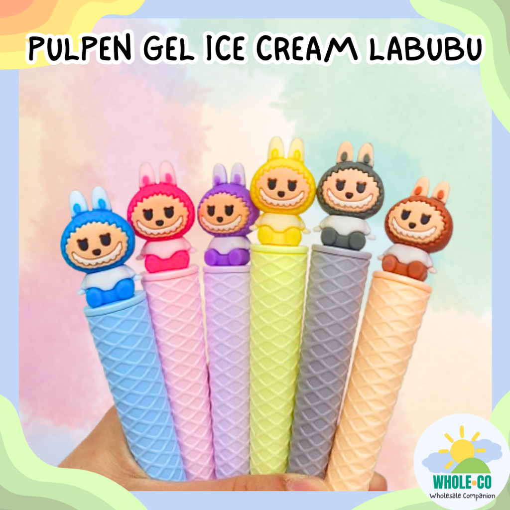 Jual Pulpen Gel Ice Cream Labubu Premium The Monsters Es Krim Pastel ...