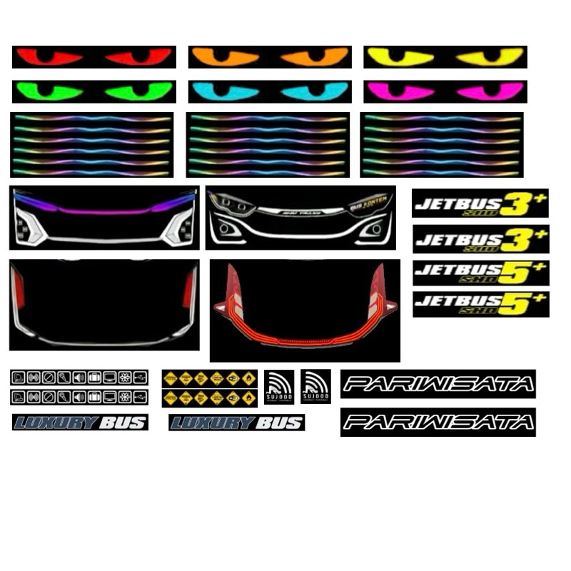 Jual paket lengkap stiker modifikasi bus minatur | Shopee Indonesia