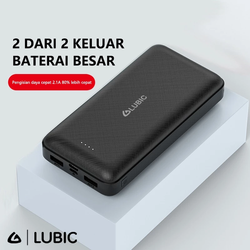 LUBIC Powerbank T37 20000mAh Type-C Micro USB Fast Charging Original Powerbank