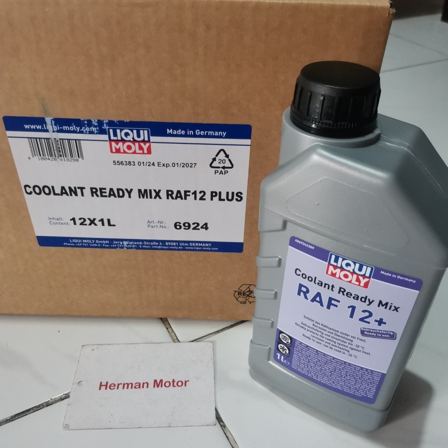 Jual 1L Liqui Moly Coolant ready Mix RAF 12+ air radiator ORIGINAL 100% ...