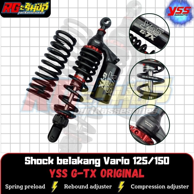 Jual Shock Shockbreker YSS Tabung GTX G-TX Smooth Honda Stylo Click ...