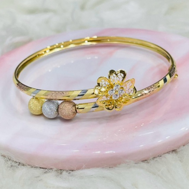 Jual gelang bangkok bangle kopong bunga bola colourfull warna warni ...