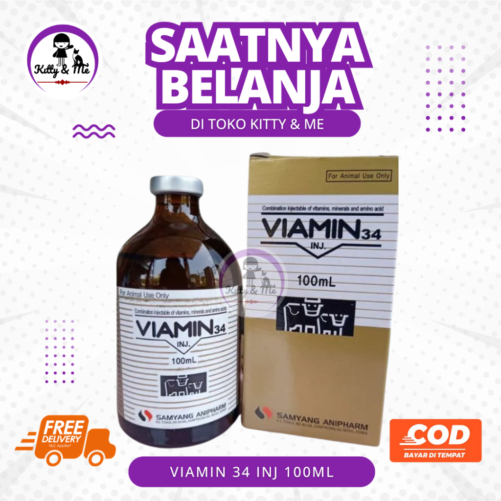 Jual VIAMIN 34 INJ 100 ML - Vitamin Asam Amino Pelengkap Untuk ...