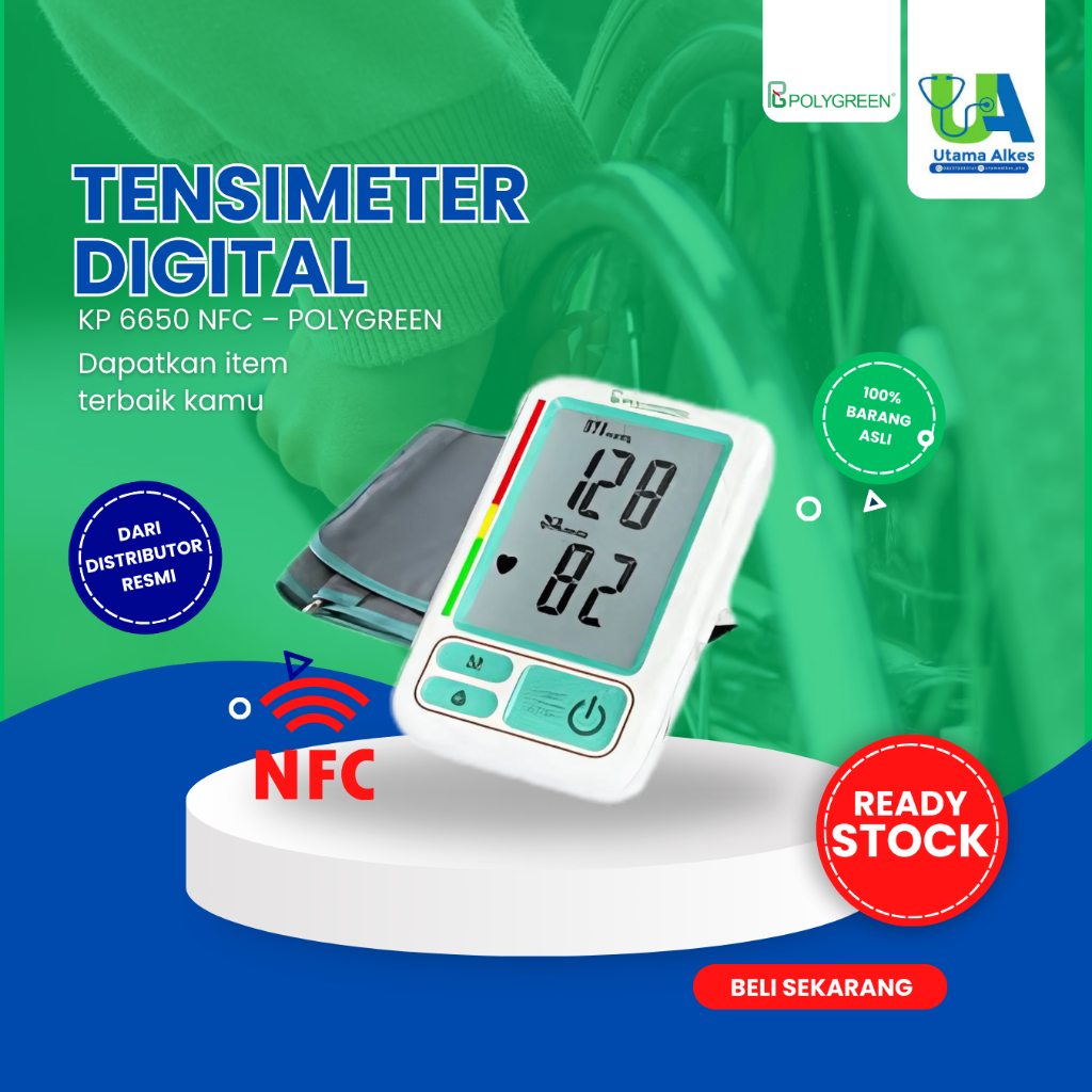 Jual TENSIMETER DIGITAL KP 6650 NFC POLYGREEN Shopee Indonesia