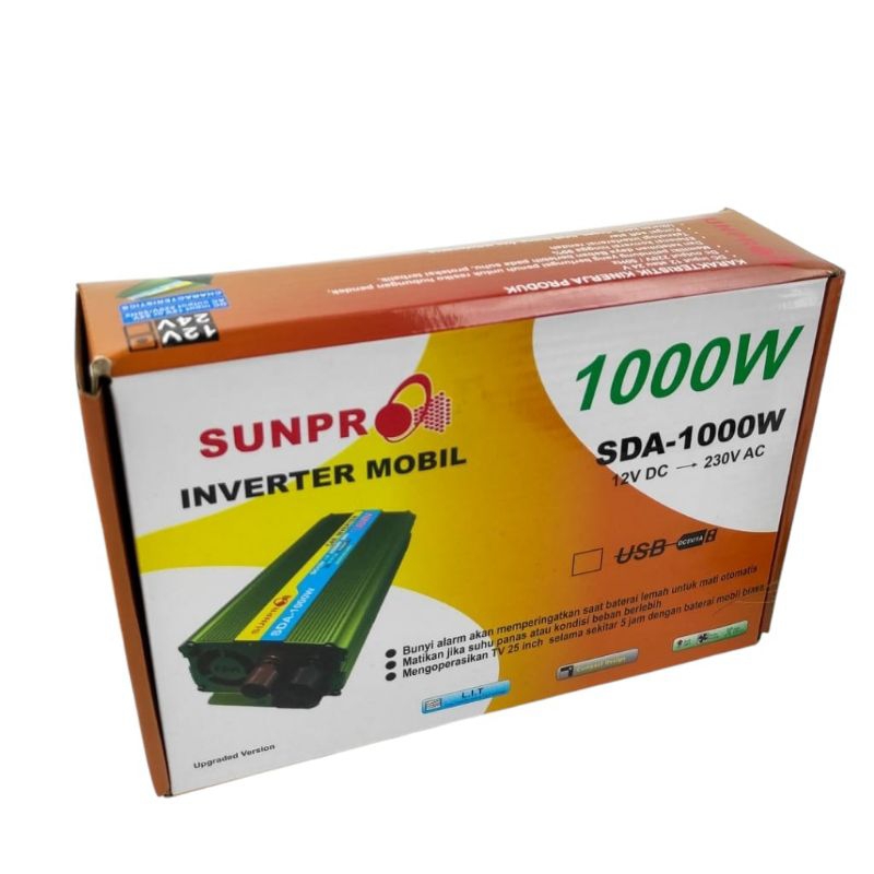 Jual Power inverter Sunpro DC to AC 500W SDA-1000W-2000W | Shopee Indonesia