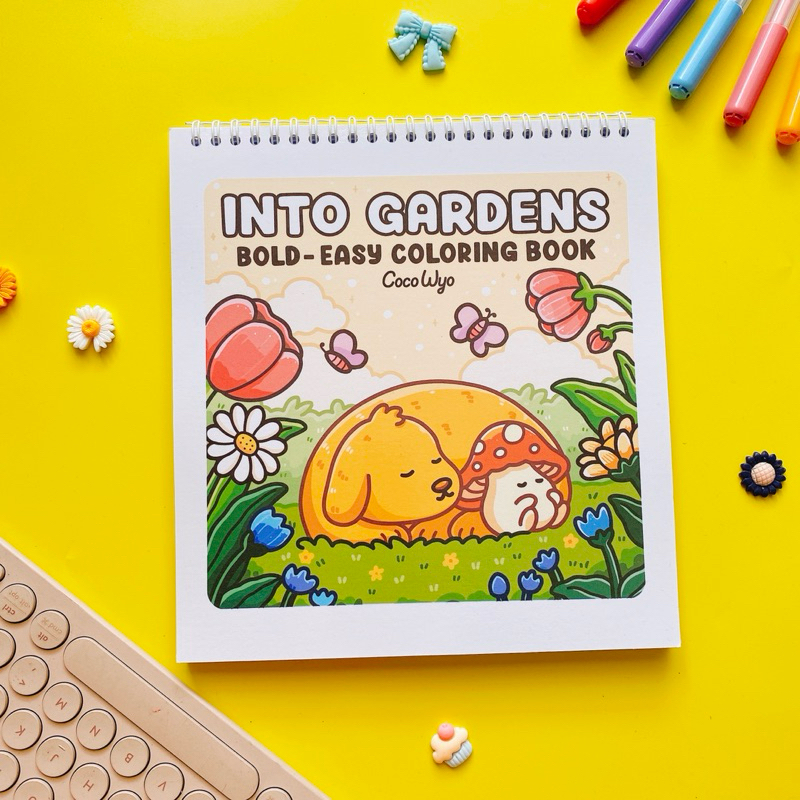 Jual Into Garden Bold And Easy Coloring Book Coco Wyo | Shopee Indonesia