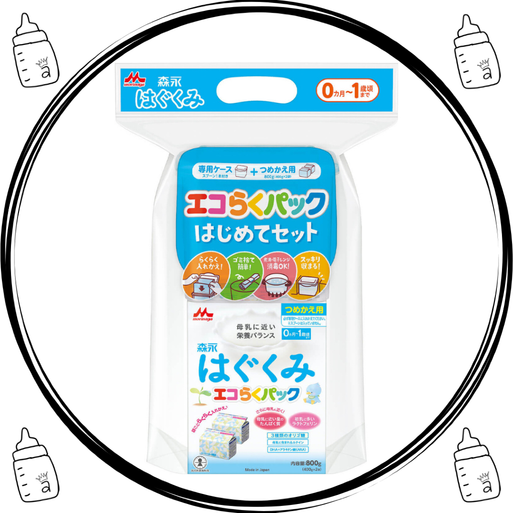 Jual Morinaga Hagukumi Refill Eco Raku Pack Container Newborn Baby Milk ...