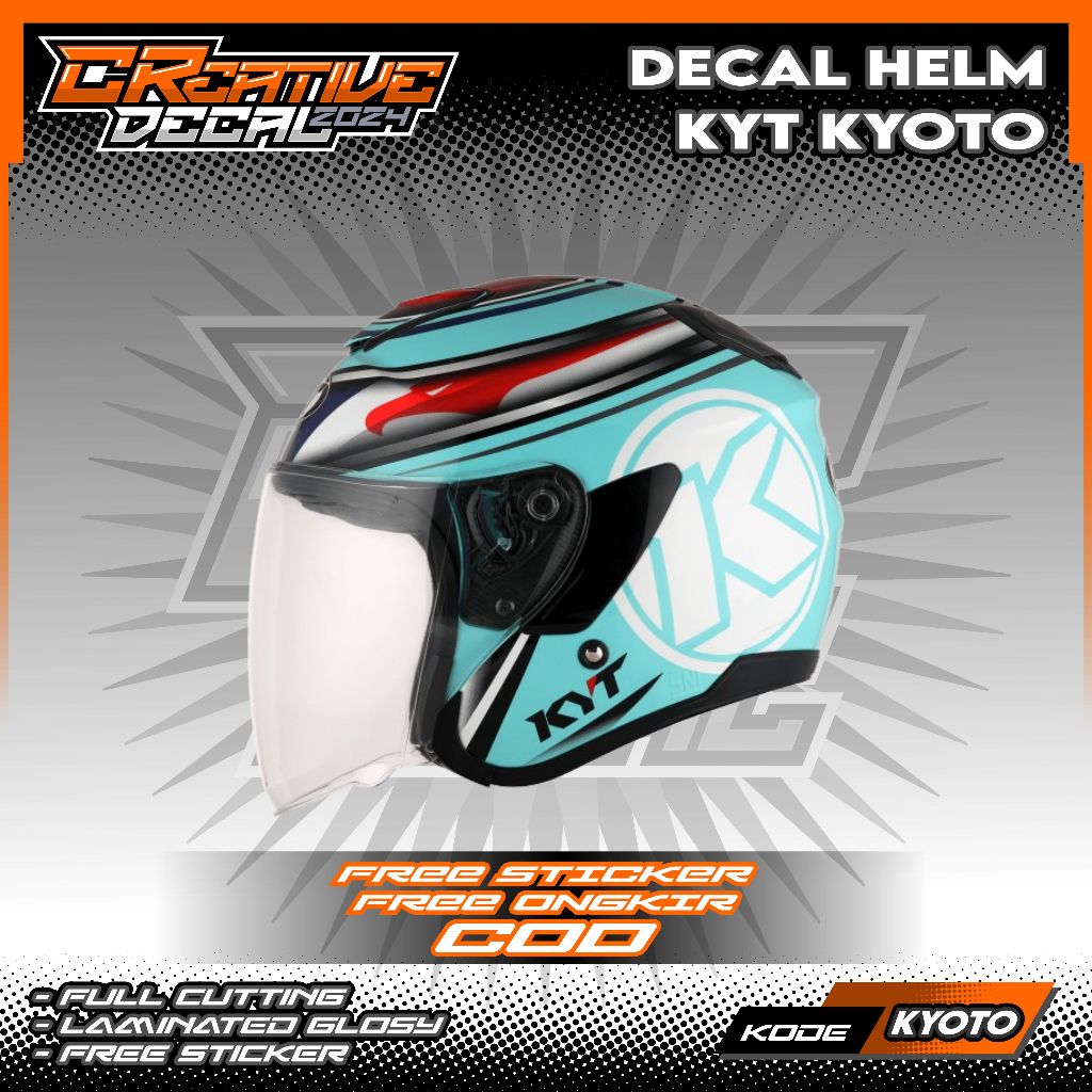Jual STIKER DECAL HELM KYT KYOTO HALF FACE | DECAL HELM | DECAL STIKER ...