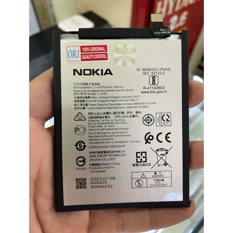 Jual Baterai Battery NOKIA 5.3 LC440 LC-440 Original 100% | Shopee ...