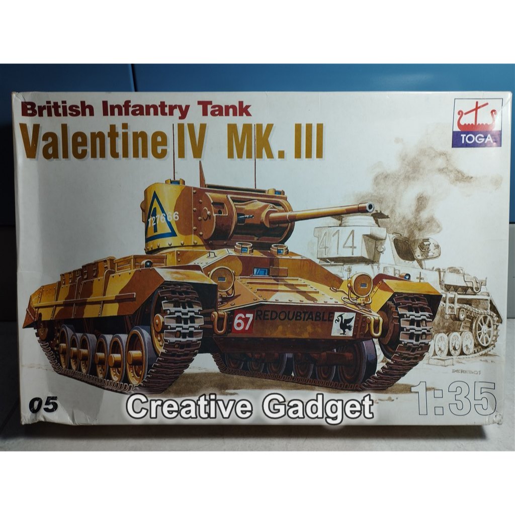 Maquette Char Valentine IV MK.III 1/35 – TOGA Ref 5 + Photodécoupe Eduard – WWII Britannique