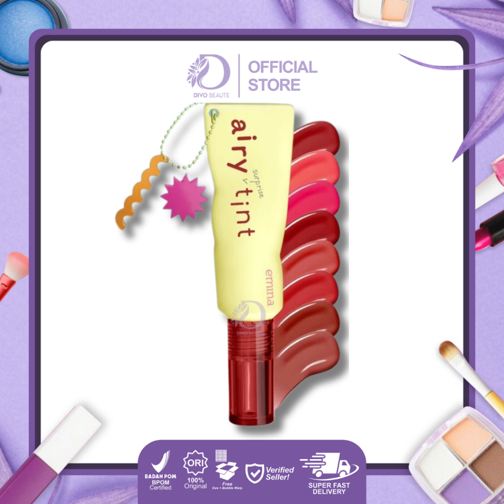 Jual Emina Airy Surprise Tint 3 g + Keychain - Lip Tint Ringan ...
