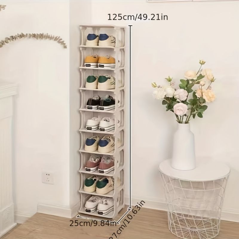 Jual Shoe Rack - Rak Sepatu Sandal Susun 10 Aesthetic Storage Organizer ...