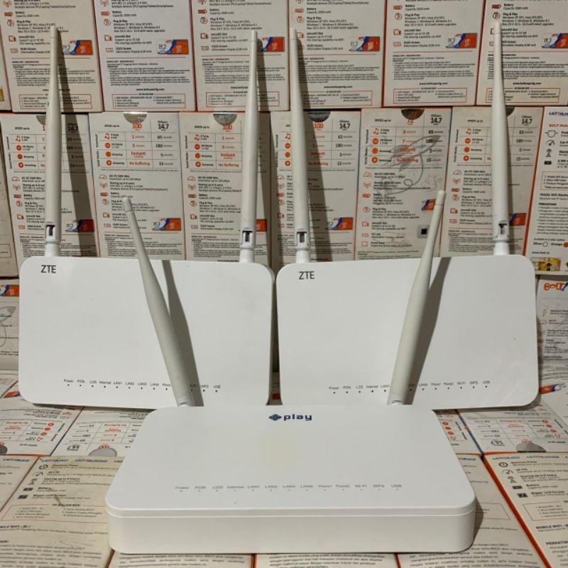 Jual ZTE ZXHN V3 F600 GPON ONT Wifi Single Band Port Ijo Router ...