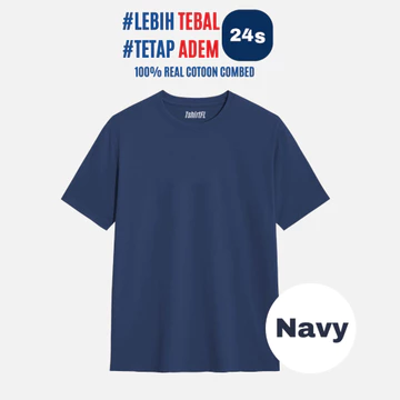 Kaos Polos Cotton Combed 24S Tebal Kaos Pria Kaos Wanita Lengan Pendek Premium