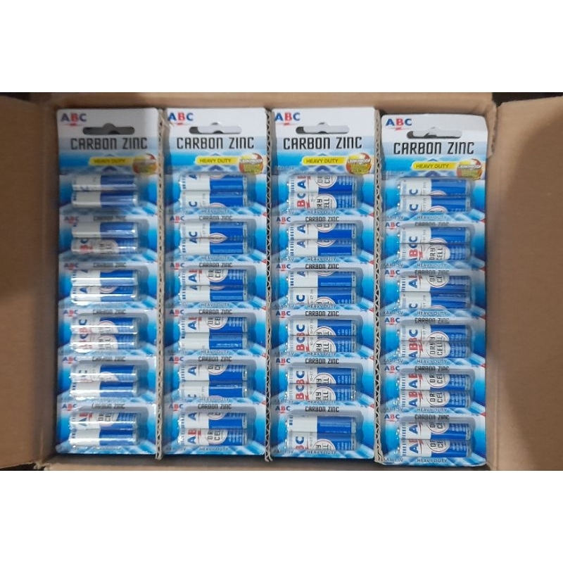 Jual Baterai ABC AAA CARBON ZINC/ A3 REMOTE/ R03 BIRU 1.5V isi 12 pcs ...