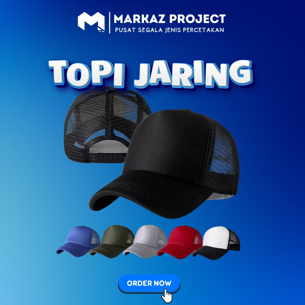 Jual TOPI SABLON CUSTOM FREE DESAIN | TOPI JARING | TOPI TRACKER ...