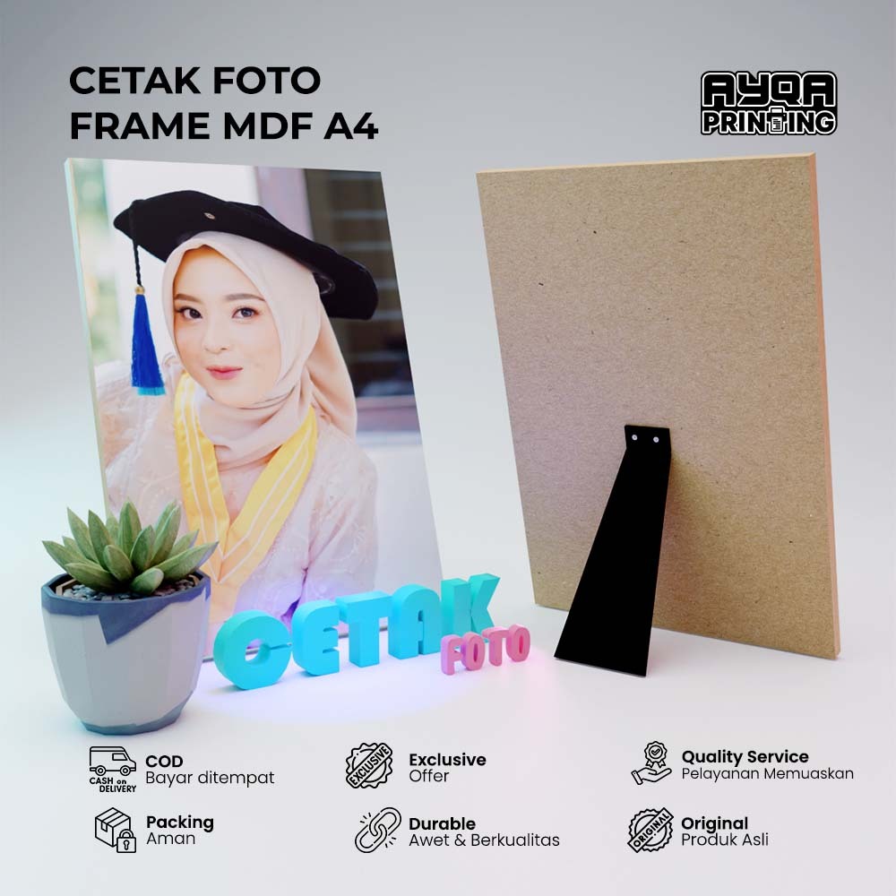 Jual Kado Cetak Foto Murah, Cetak Foto Pakai Frame MDF Murah UKURAN A4 ...