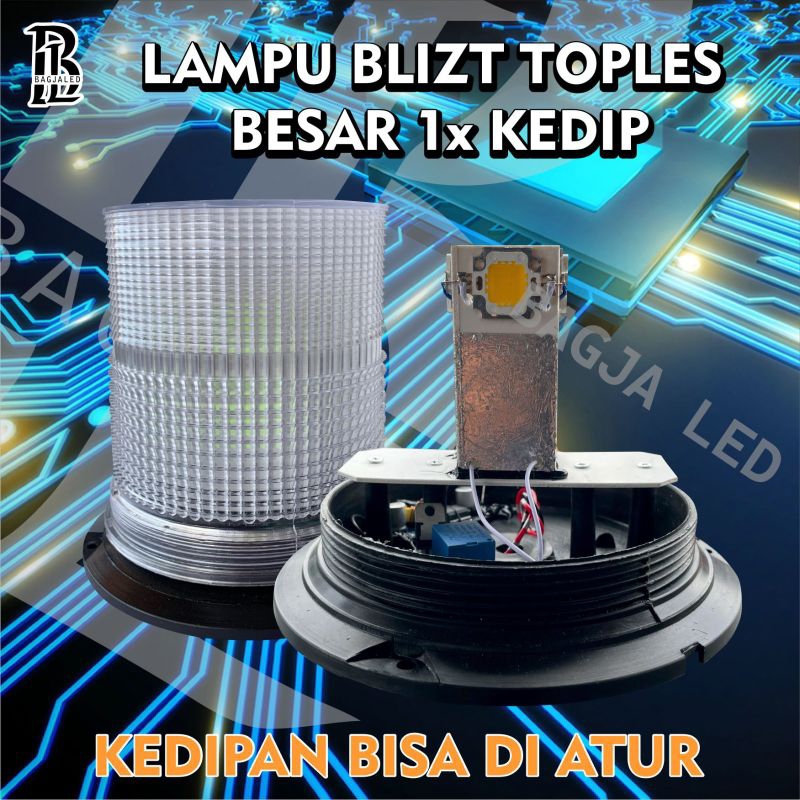 Jual Lampu rotary rakitan led hpl 1x kedip mika besar 12/24volt ...