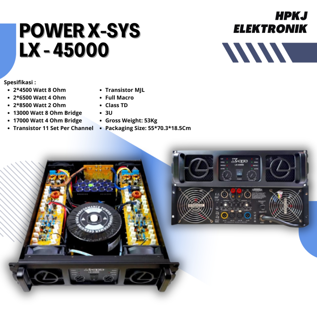 Jual POWER AMPIFIER 2 CHANNEL XSYS LX 45000 POWER XSYS LX 45000 ...