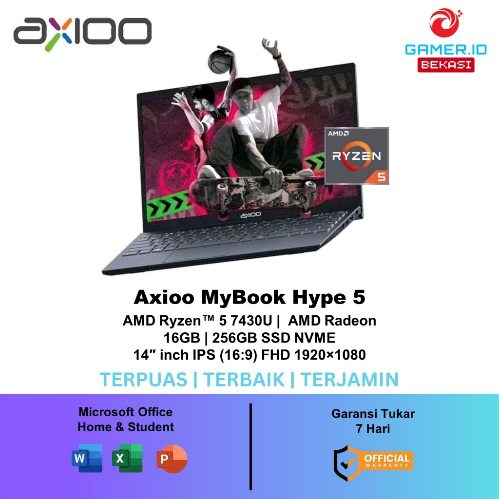 Jual Axioo Hype 5 AMD X5-2 Ryzen 5 7430 RAM 16GB 256GB Windows 11 14 ...