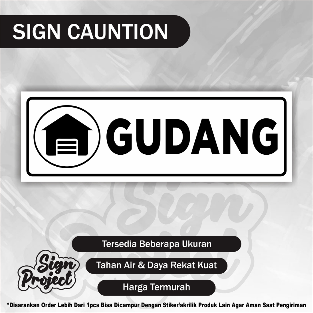 Jual Stiker Gudang / Stiker Ruang Gudang / Stiker Ruangan Penyimpanan ...
