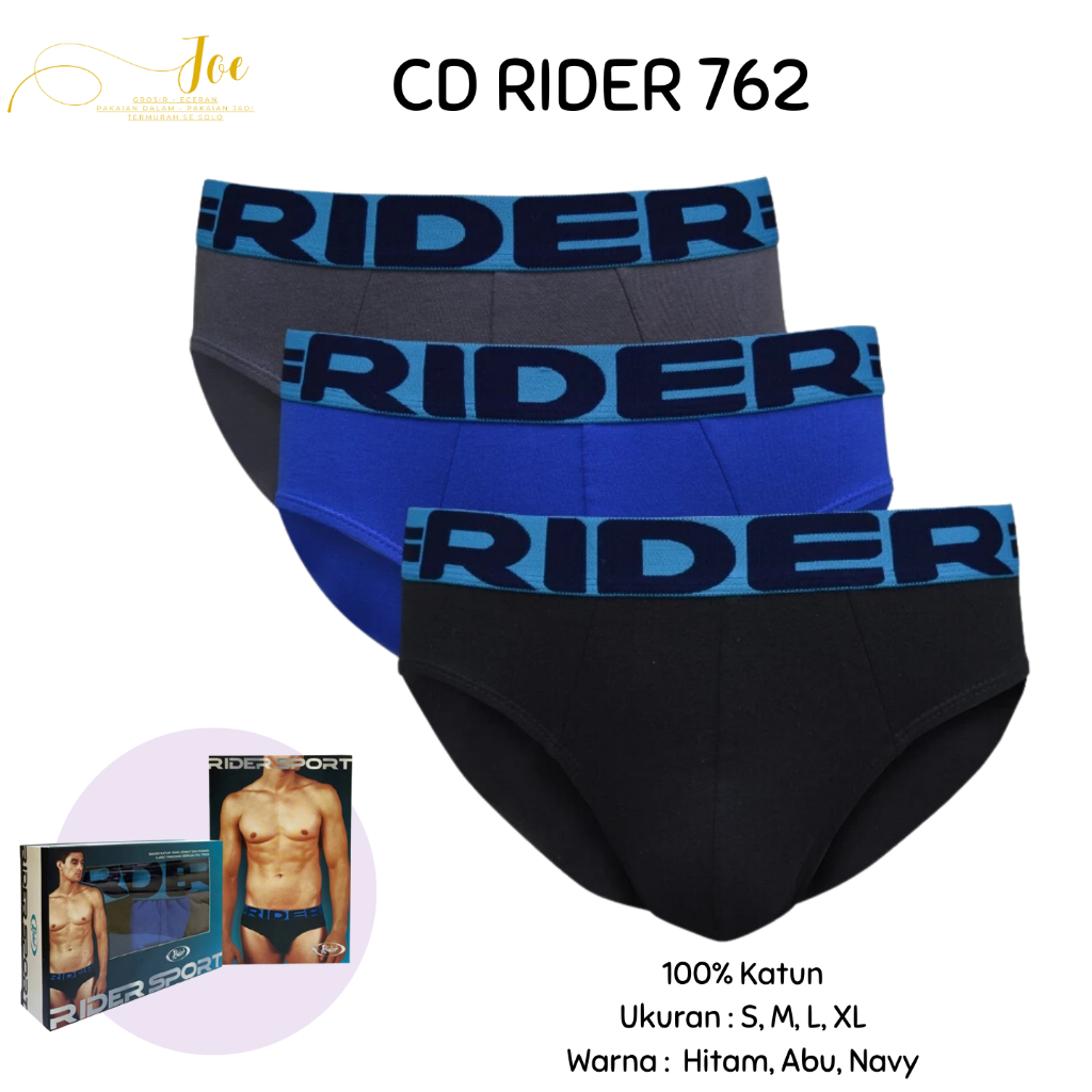 Jual ISI 3 / CD RIDER R 762 B Sport Brief Man size S-XL / Celana Dalam ...