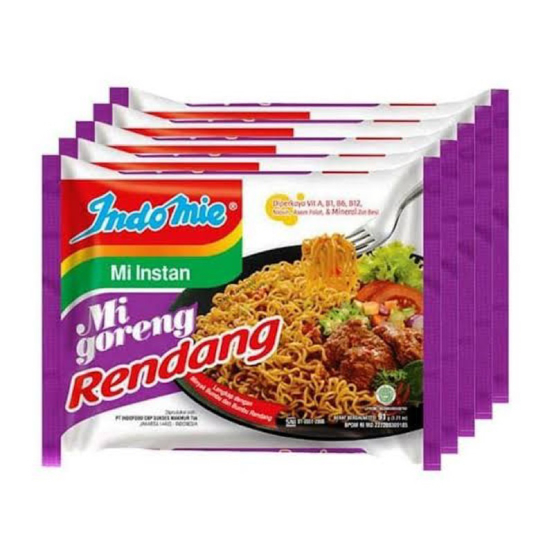 Jual INDOMIE RENDANG PAKET 5 PCS | Shopee Indonesia