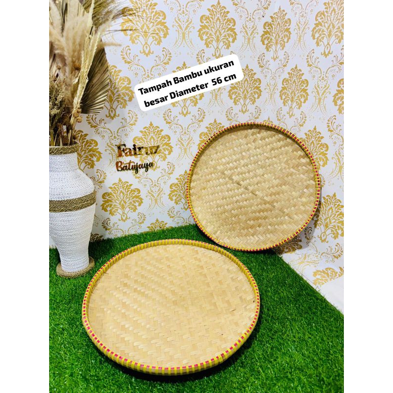Jual 2 Tampah bambu ukuran besar diameter 56 cm | Shopee Indonesia